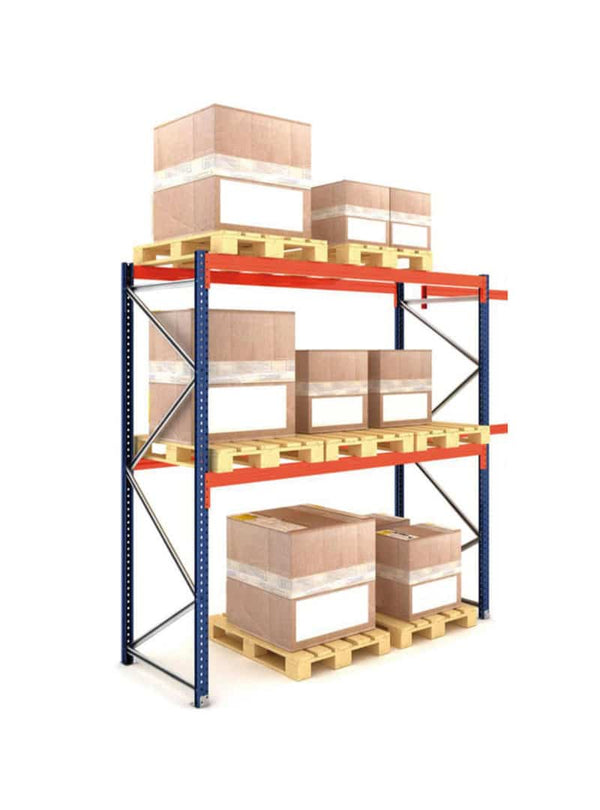 Rack Industrial Metálico 3,9m A x 2,5m L x 1m P 1.000kg/nivel