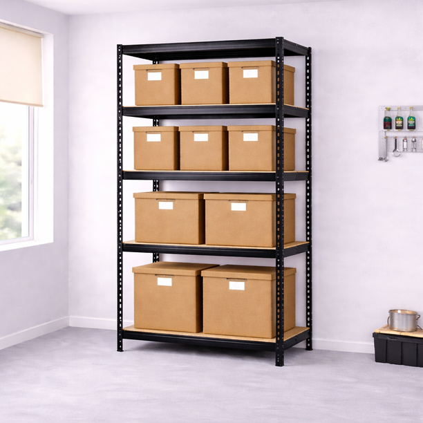 Estante Metalico Negro 180x90x40 cm 500 kg — imagen 2