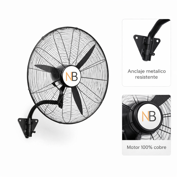 Ventilador de pared industrial de 26 pulgadas — imagen 4